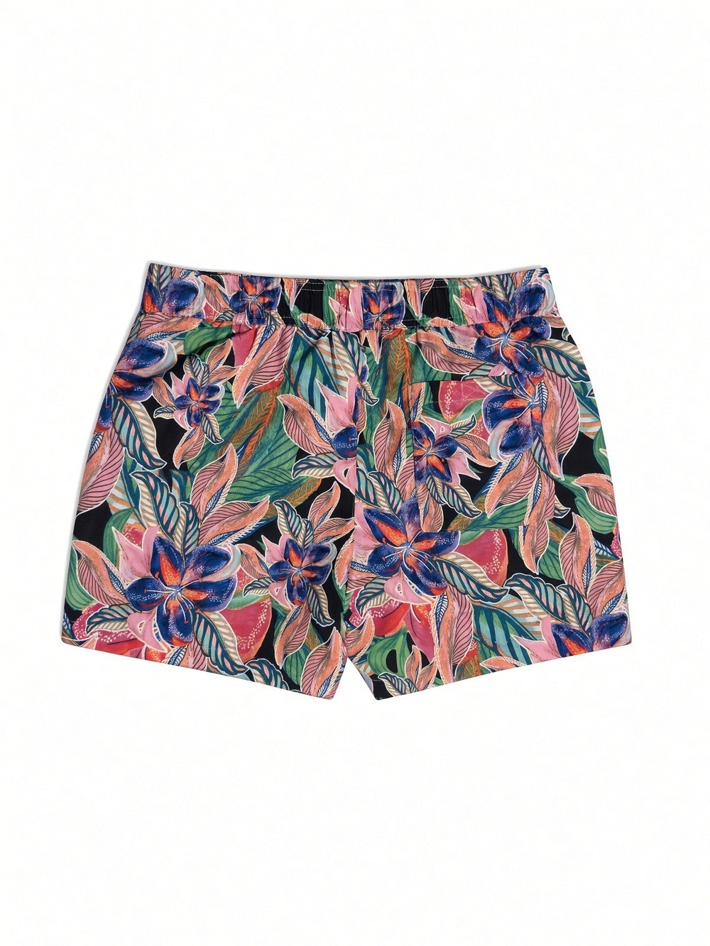 Forever 21 Men's Floral Athletic Shorts - Pink, Green & Blue